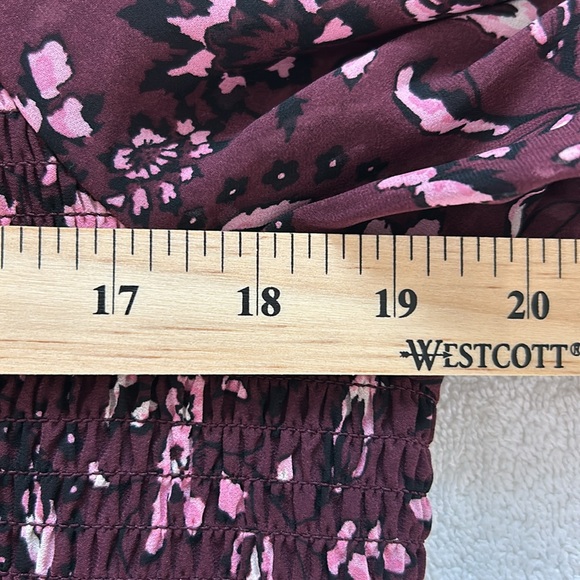 BEACH LUNCH LOUNGE Khaleesi Dress Womens Plus Size XXL Maroon Midi Boho Burgundy - Picture 14 of 17